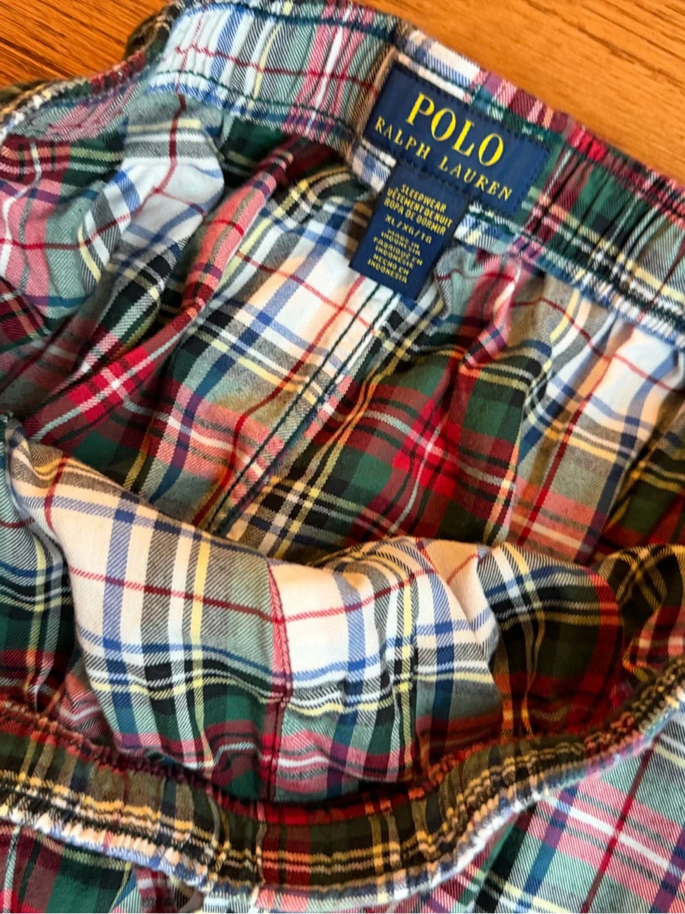 Polo Ralph Lauren Big Boys (Teen) $65 Red Plaid Cotton Lounge Pants Mens XL EUC
